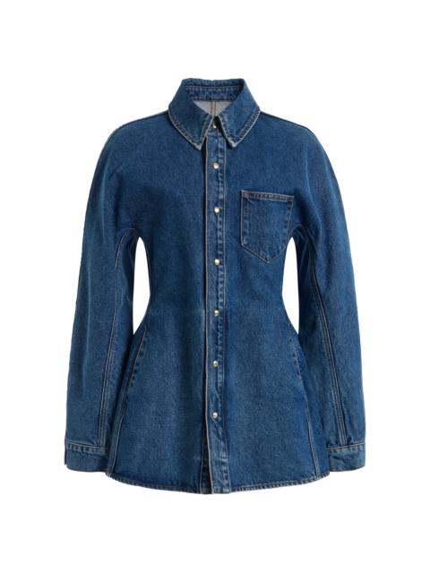 OSSOU Cinch Denim Shirt dark wash