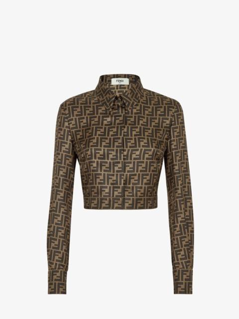 FENDI Brown silk shirt