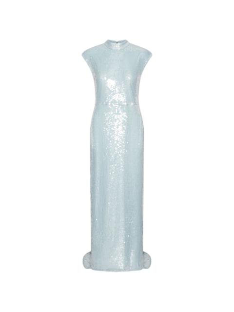 ROTATE sequin cap-sleeve maxi dress