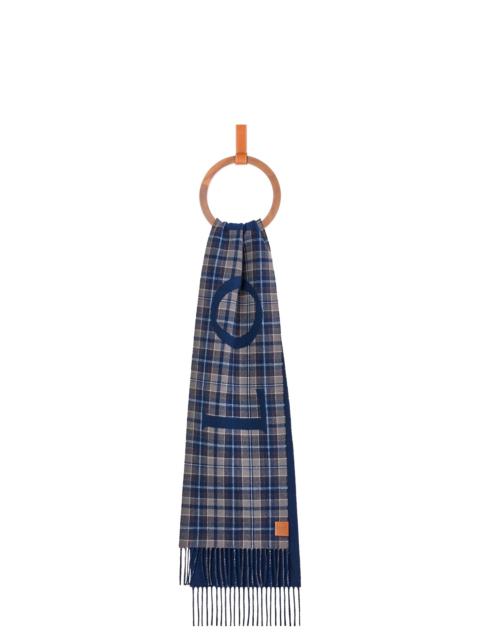 Loewe LOEWE check scarf in wool and cashmere