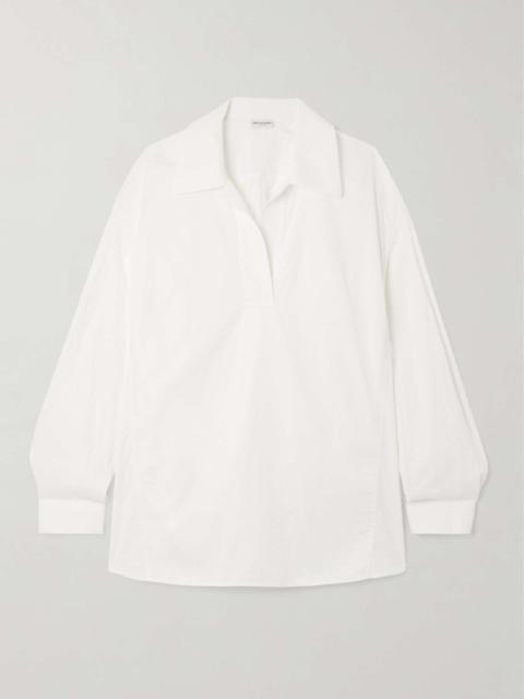 Oversized cotton-poplin shirt