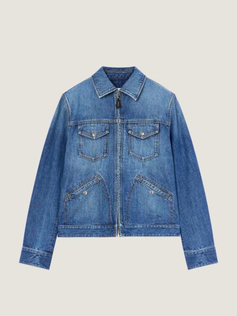 Givenchy ZIPPED JACKET IN DARK BLUE DENIM