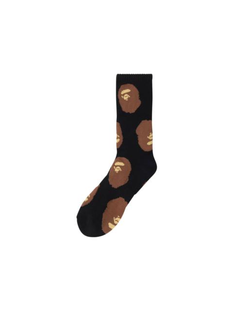 A BATHING APE® BAPE Ape Head Pattern Socks 'Black'