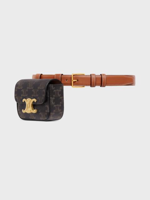 CELINE BELT BAG TRIOMPHE BELT in TRIOMPHE CANVAS AND CALFSKIN