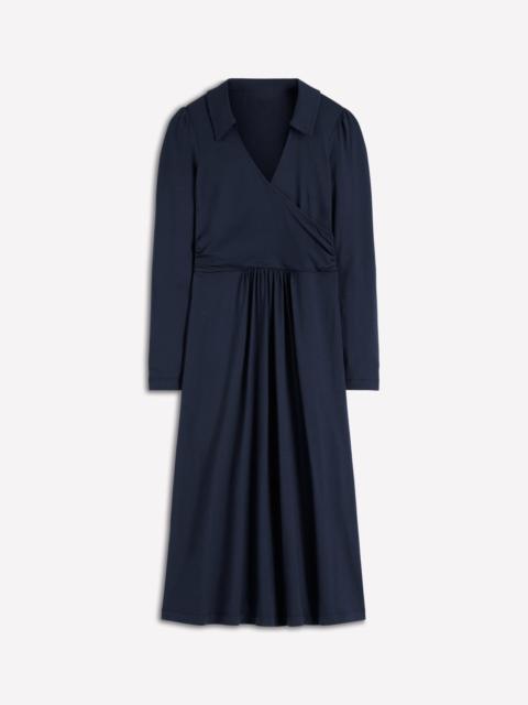 BODEN Carla Jersey Wrap Dress-Navy