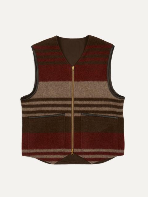 Drake's Wool Blanket Zip Vest