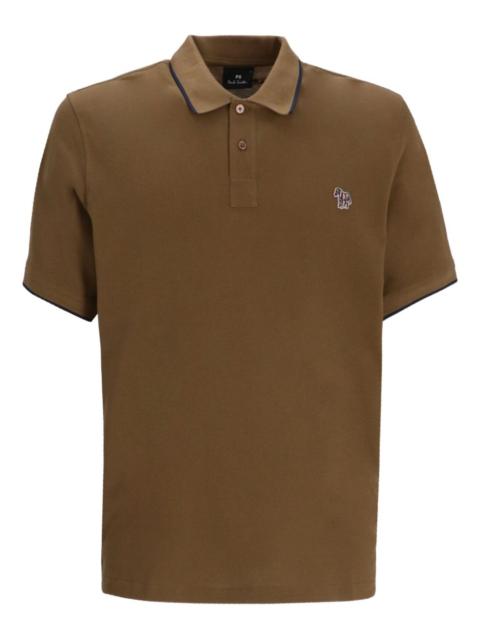 Paul Smith zebra-motif cotton polo shirt