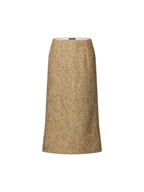 Louis Vuitton Lurex Tweed Pencil Skirt
