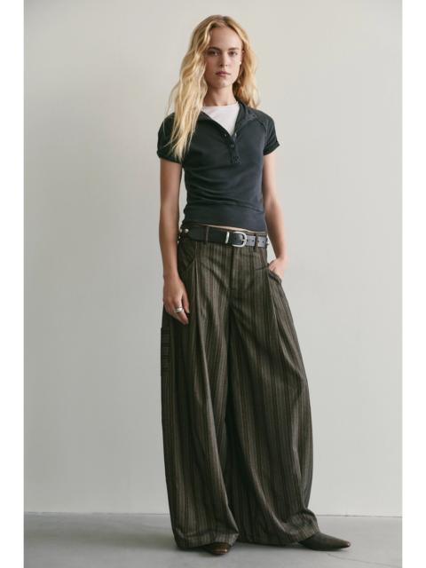 FREE PEOPLE About It Baggy Plaid Suit Trousers