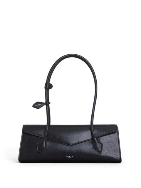 Alaïa Le Teckel Flap medium glossy black leather bag