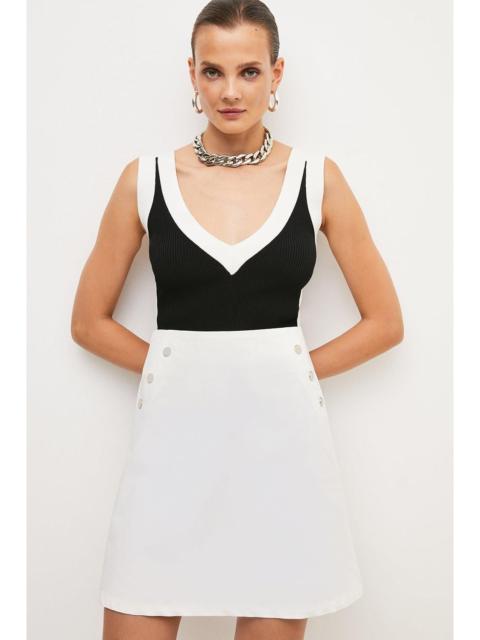 KAREN MILLEN Essential Techno Woven Skirt