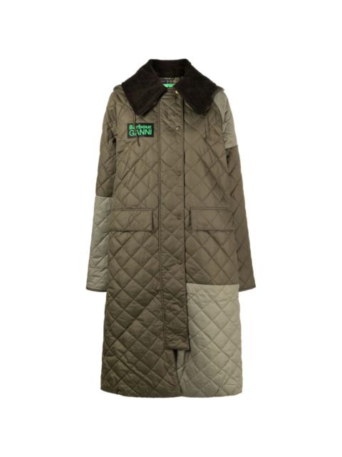 Barbour x GANNI Burghley quilted coat