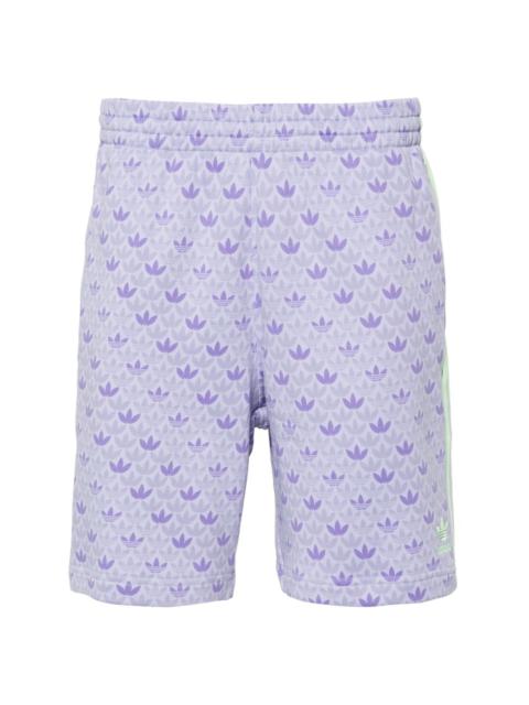 adidas logo-print cotton track shorts