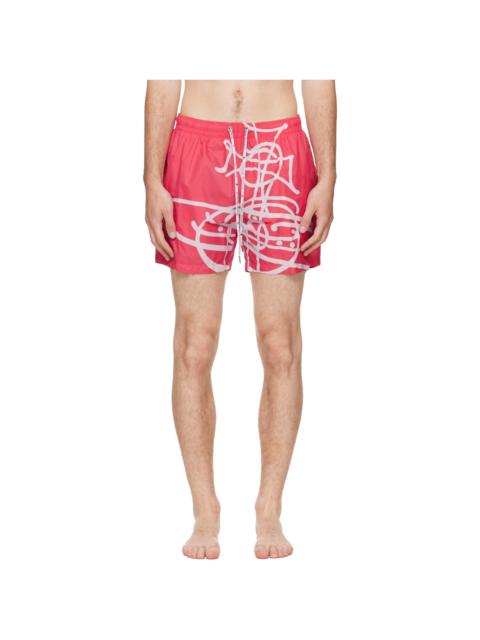 Vivienne Westwood Red Surf Boxer Swim Shorts