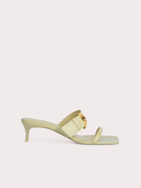 BY FAR Bettina Olive Gloss Leather