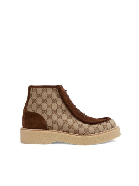 GUCCI GG Supreme panelled ankle boots