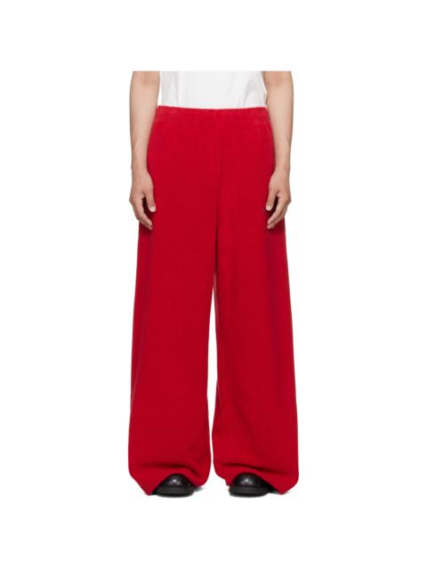 MM6 Maison Margiela Red Fleece Sweatpants