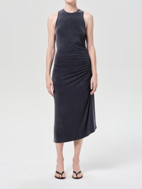 AGOLDE ANYA MIDI DRESS IN GREY