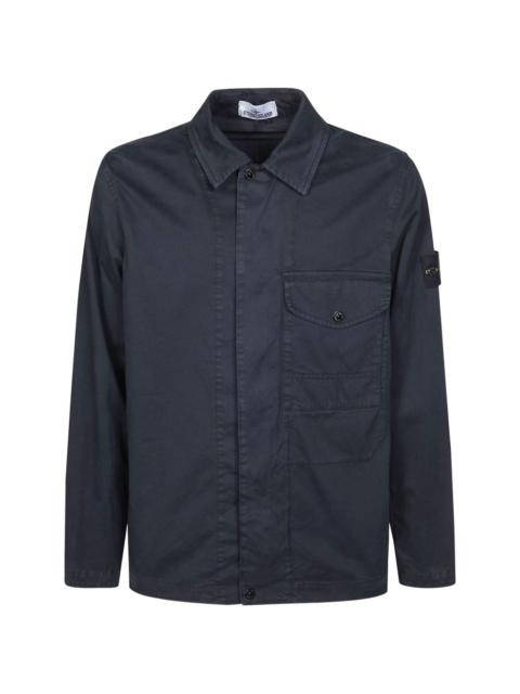 Stone Island logo-patch shirt jacket