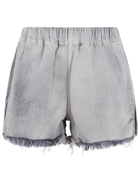 Rick Owens Denim Shorts Mineral