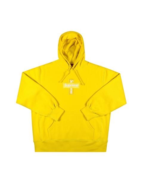 Supreme Supreme Cross Box Logo Hooded Sweatshirt 'Lemon'