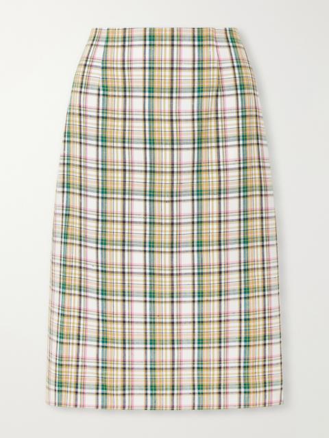 CAROLINA HERRERA Checked Jacquard Midi Skirt