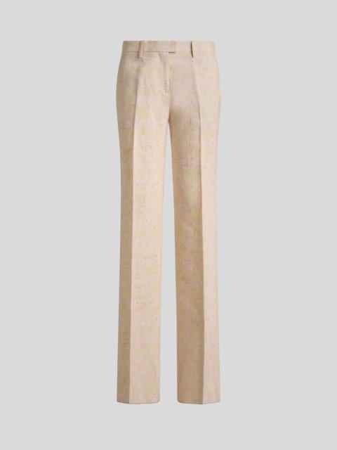 Etro SLUB LINEN-BLEND TROUSERS