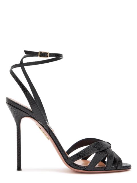 AQUAZZURA Aquazzura Soulmate 105 Snake-effect Leather Sandals
