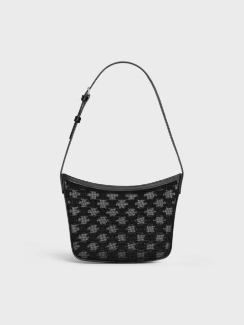 CELINE MEDIUM CELINE CROQUE BAG in TULLE TEXTILE WITH TRIOMPHE EMBROIDERIES