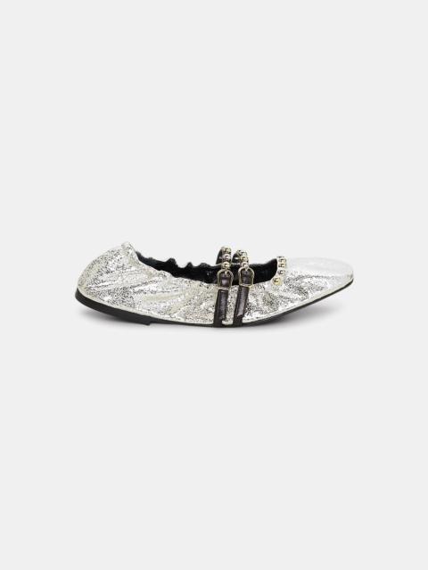 DOROTHEE SCHUMACHER METALLIC CHIC studded ballerina