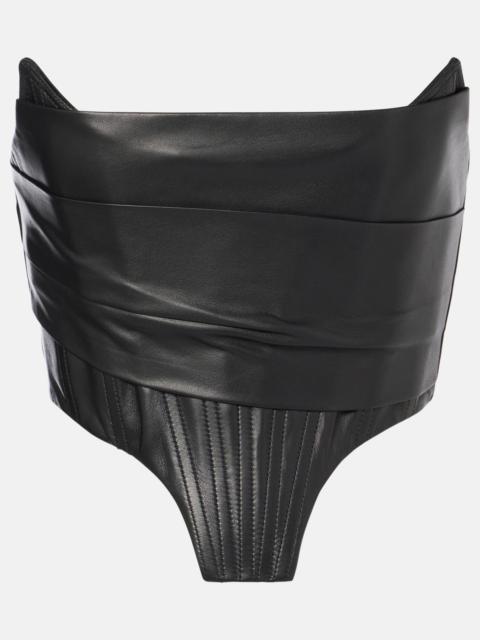 ALEX PERRY Leather corset