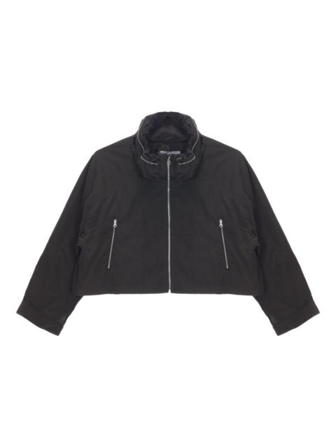 LOW CLASSIC drawstring-neck zip jacket