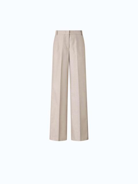 PINKO METAL WOOL-BLEND PALAZZO TROUSERS