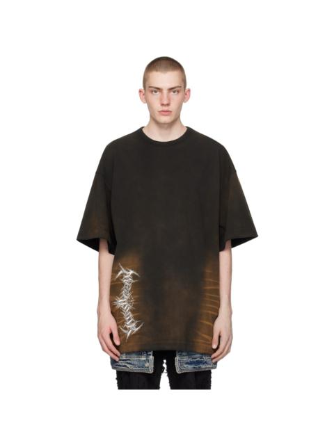 JUUN.J Black & Brown Garment-Dyed T-Shirt