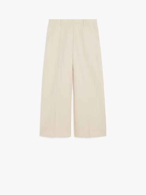 WEEKEND Max Mara ZIRCONE Cotton and linen canvas trousers