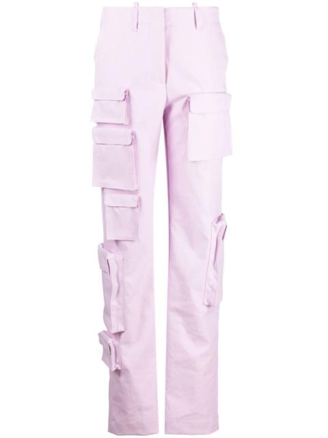 high-waisted cargo trousers