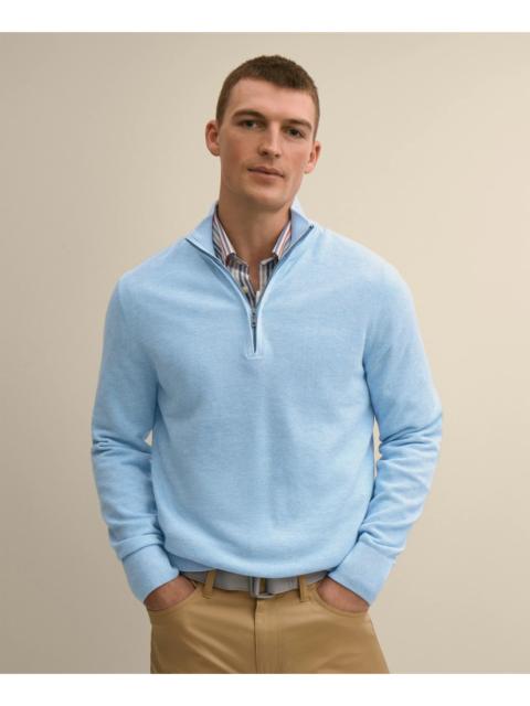 Brooks Brothers Supima® Cotton Pique Quarter-Zip Sweater