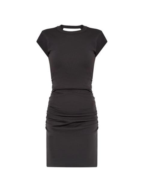 cut-out cotton mini dress
