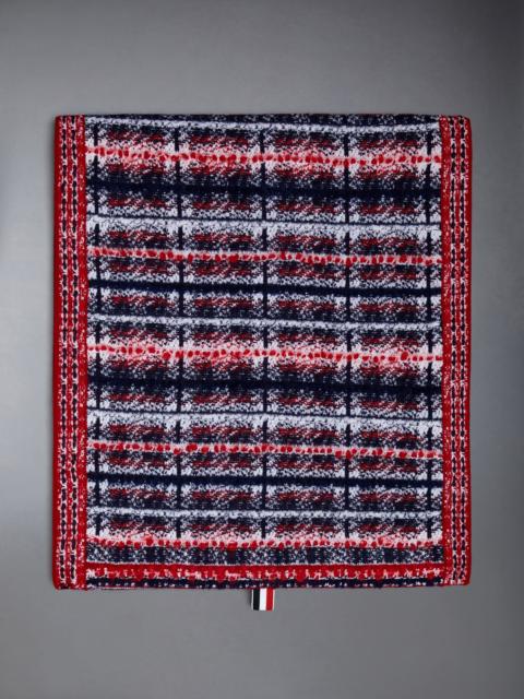 Thom Browne Tartan Merino and Mohair Stripe Scarf