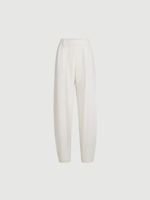 Brunello Cucinelli Sablé silk crêpe slouchy trousers with monili