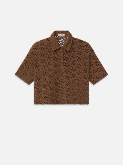 FRAME The Downing Eyelet Polo