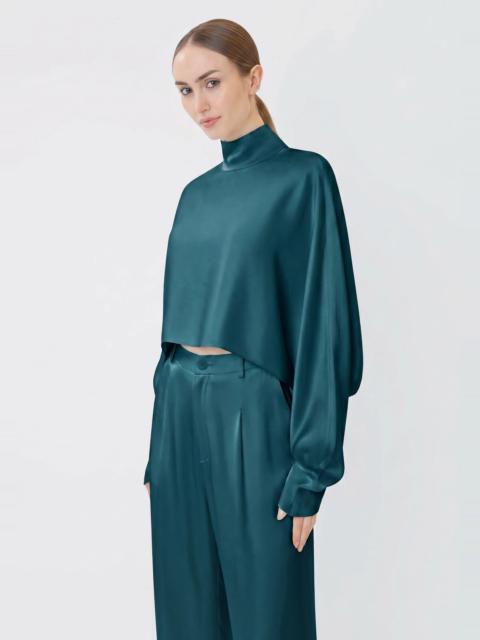 LAPOINTE Satin Caftan Top