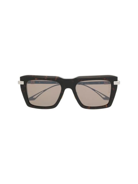 tortoiseshell-effect square sunglasses