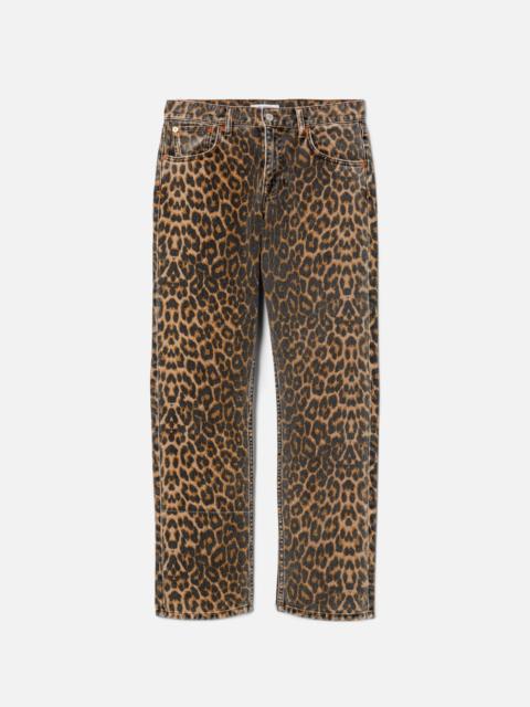 RE/DONE Mid Rise Blondie Crop - Leopardo