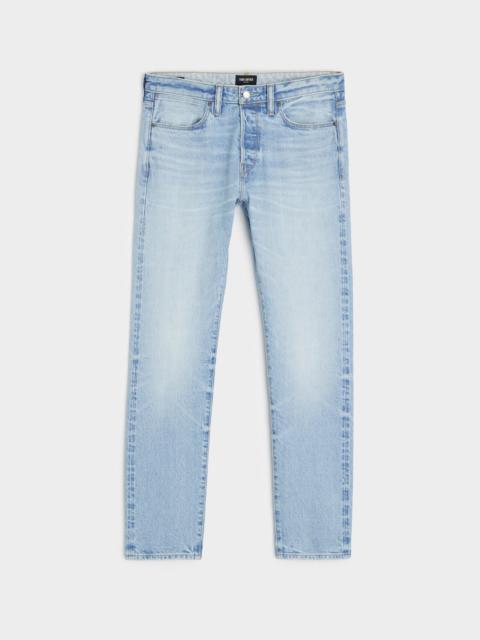 TODD SNYDER Slim Japanese Selvedge Stretch Jean in Light Indigo