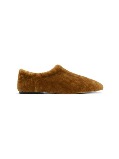 Dries Van Noten Tan Shearling Slippers