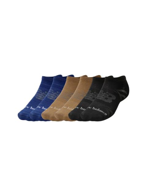 New Balance Flat Knit No Show Socks 6 Pack