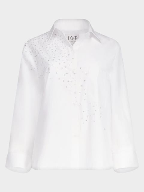 TWP Next Morning Embellished Button-Front Shirt