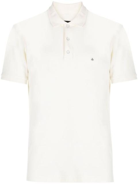 logo-embroidered cotton polo shirt
