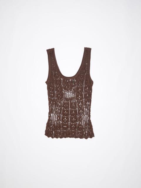 Knitted tank top - Chocolate brown